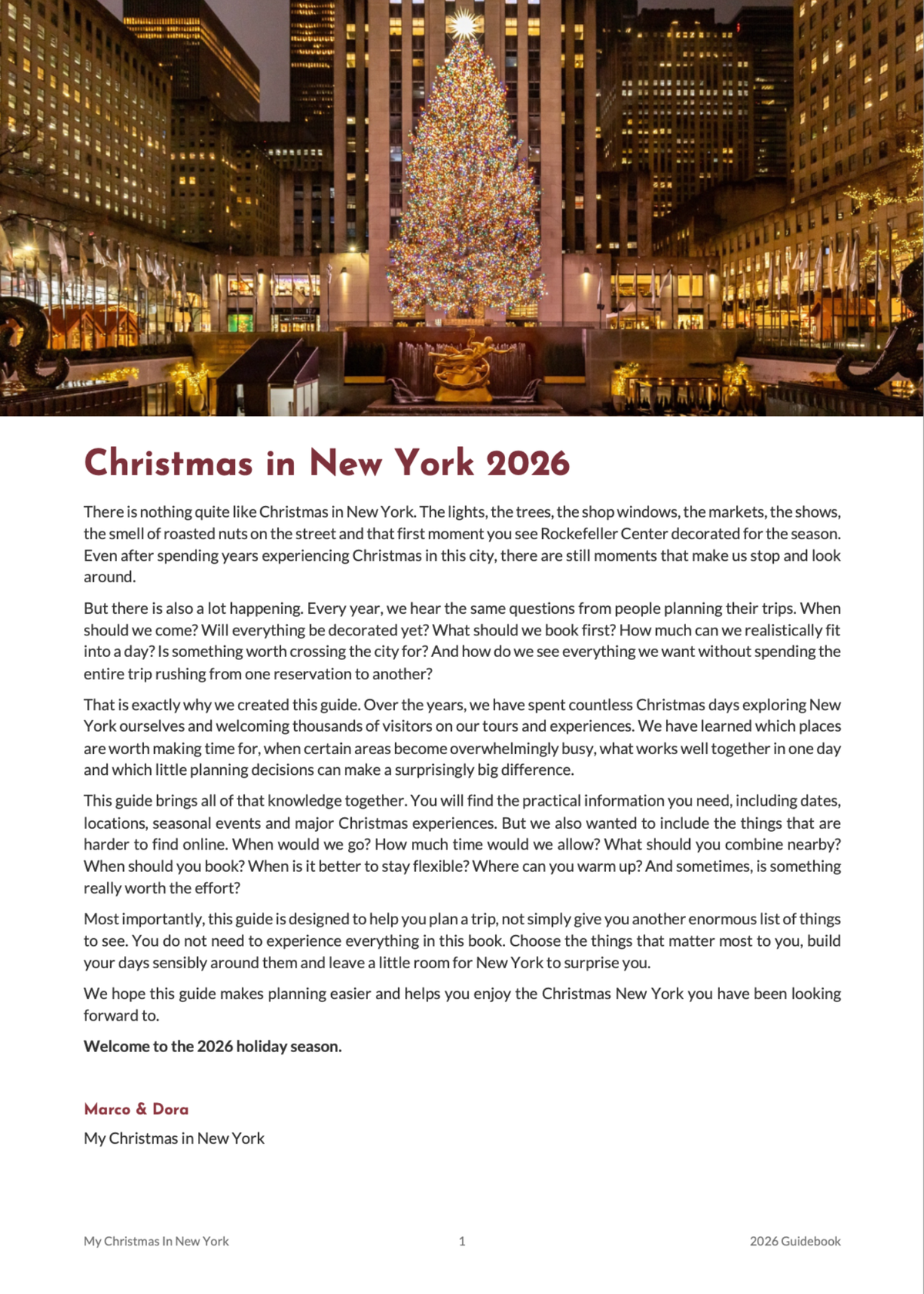 Christmas in New York 2026 Guidebook